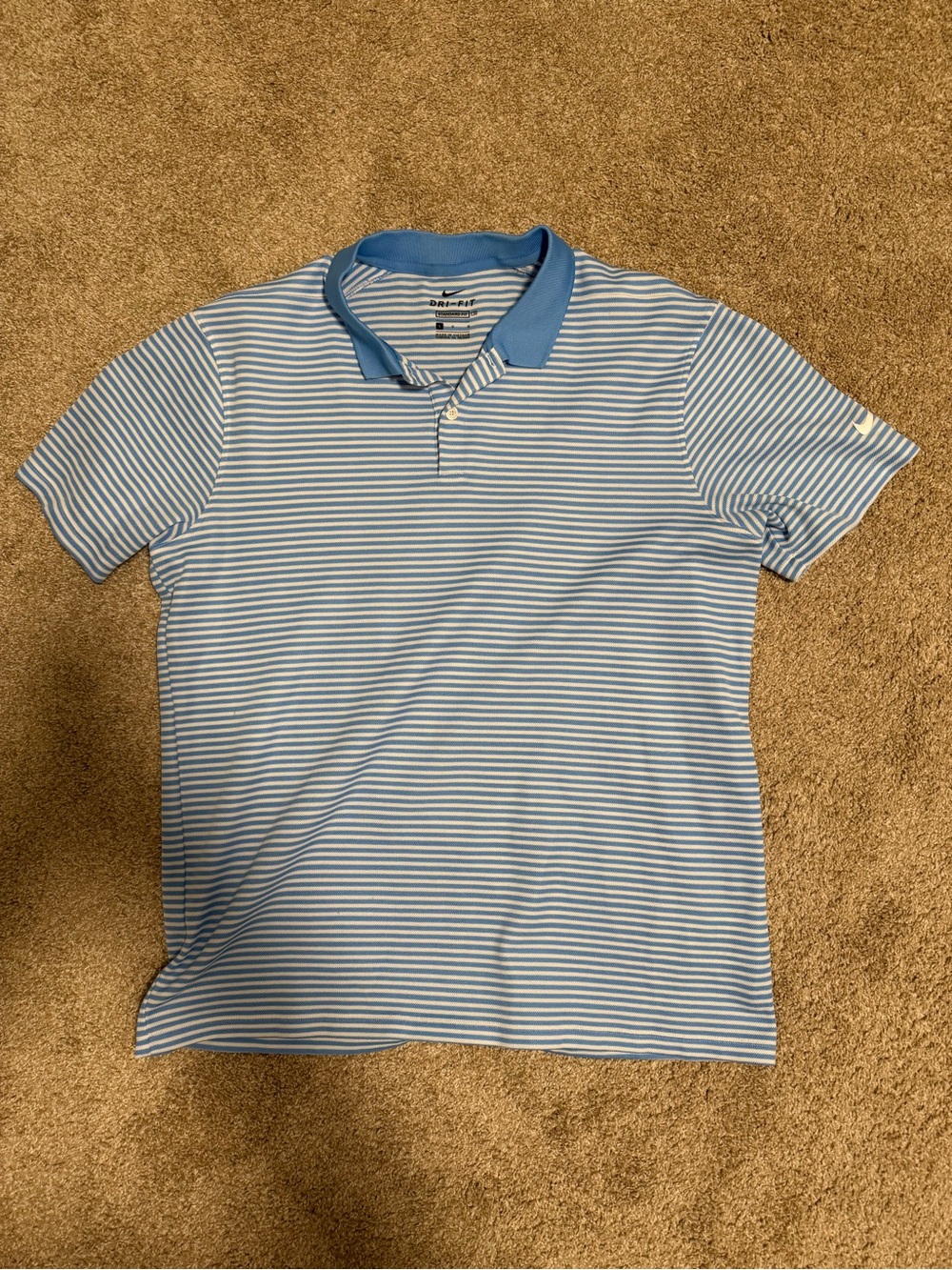 Nike Light Blue Striped Men’s Polo Shirt